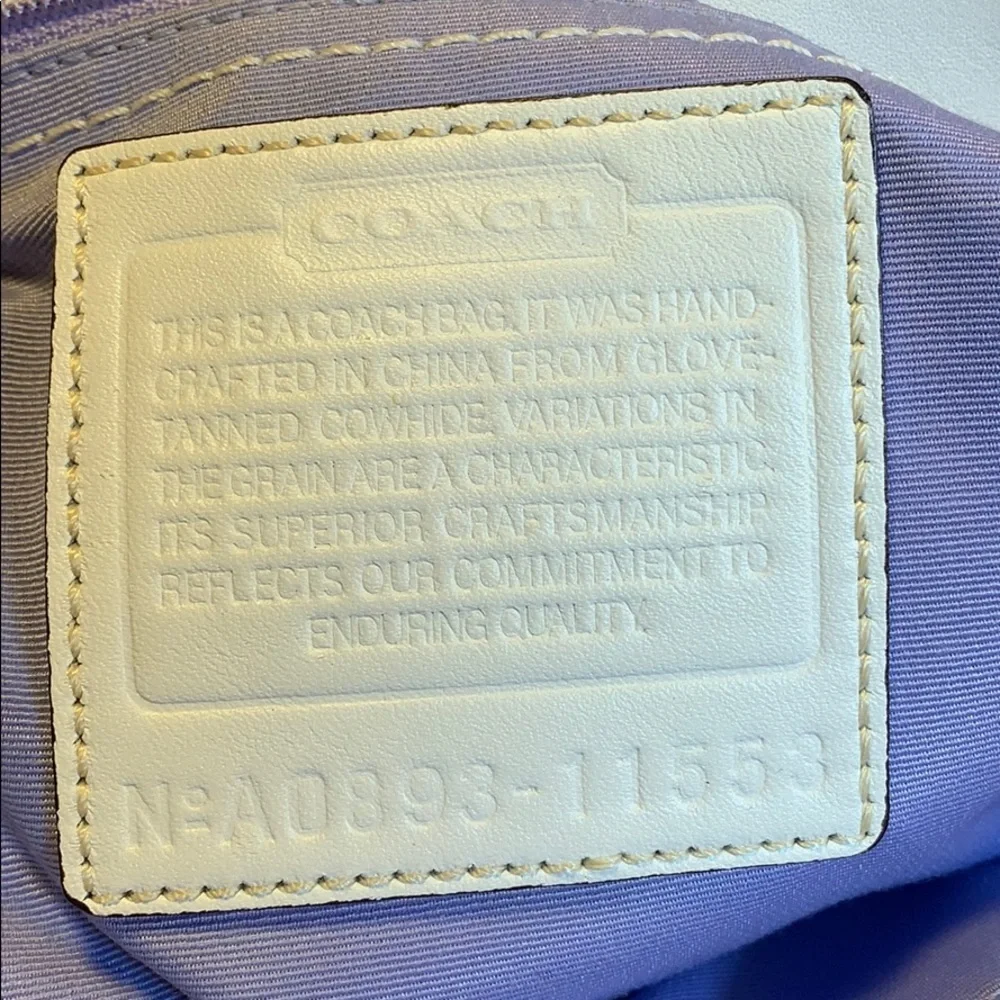 Coach leather satchel w/twilly practically new